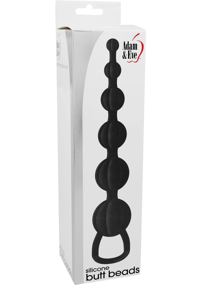Adam and Eve Butt Beads Silicone Waterproof Black