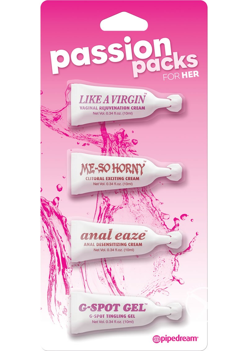 Passion Packs For Her Enhancement Creams .34 oz 4 Tubes Per Pack