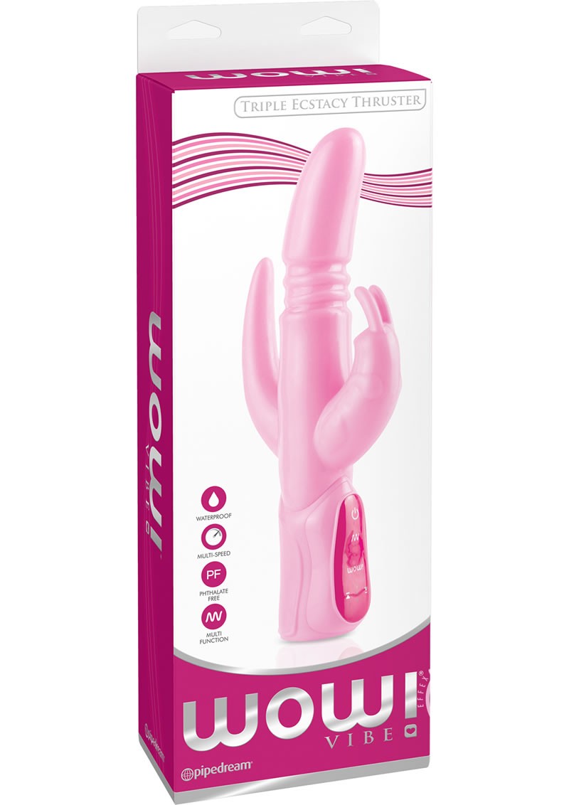Wow Vibe Triple Ecstacy Thruster Rabbit Pink 5.5 Inch