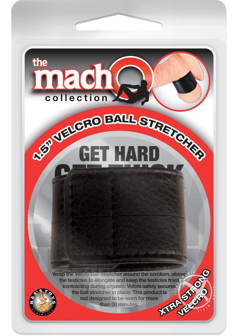 Macho Velcro Ball Stretcher Black 1.5 Inch