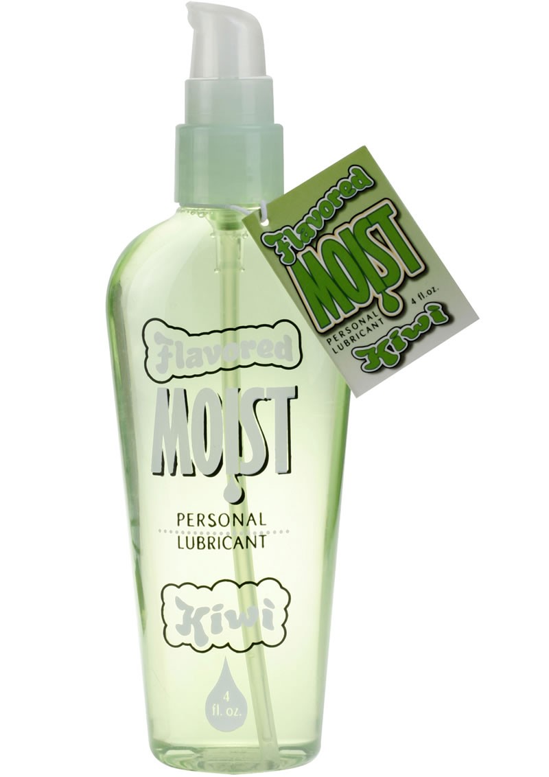 Moist Flavored Water Based Personal Lubricant Kiwi 4 Ounce