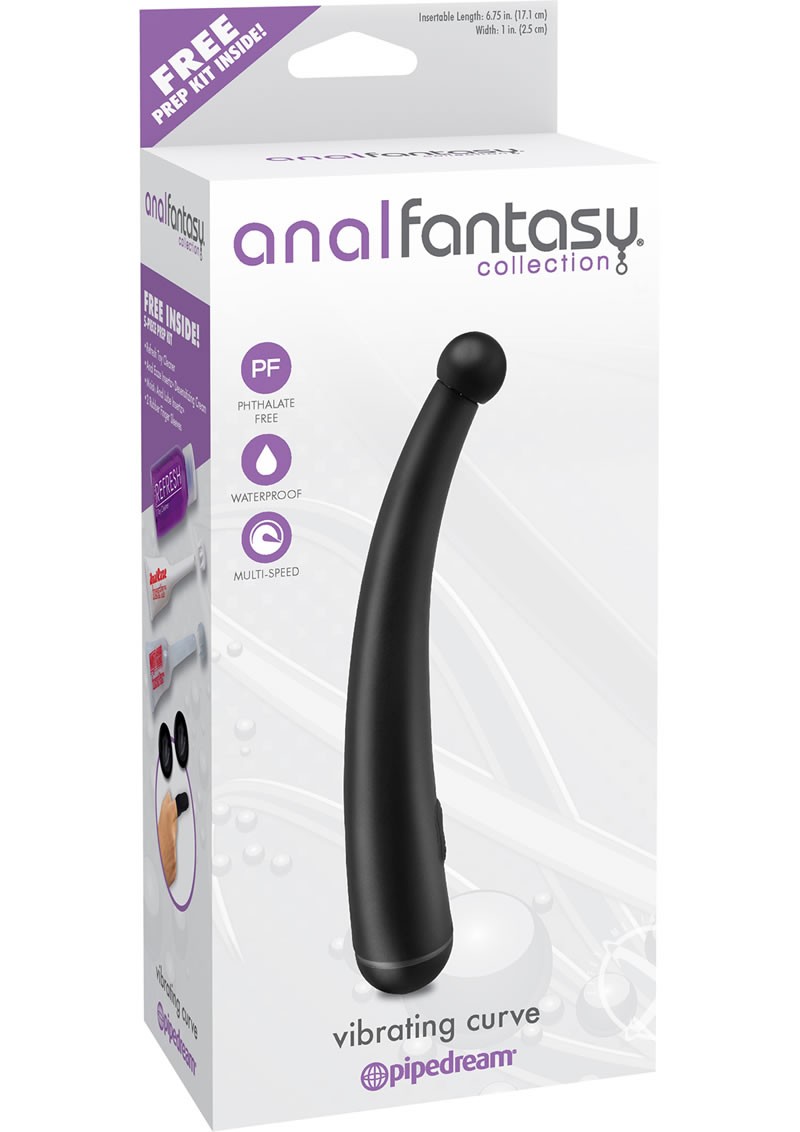 Anal Fantasy Curve Probe Black 6.75 Inch