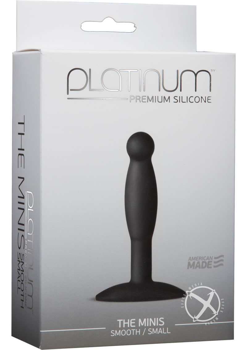 Platinum The Minis Small Anal Plug Black 3 Inch