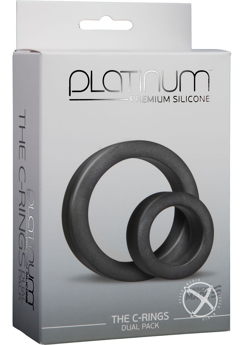 Platinum The C Rings Cock Ring Double Pack Charcoal