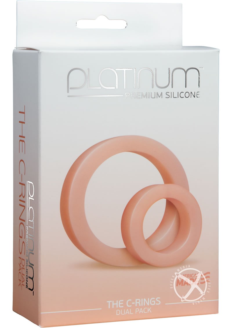 Platinum The C Rings Cock Ring Double Pack White