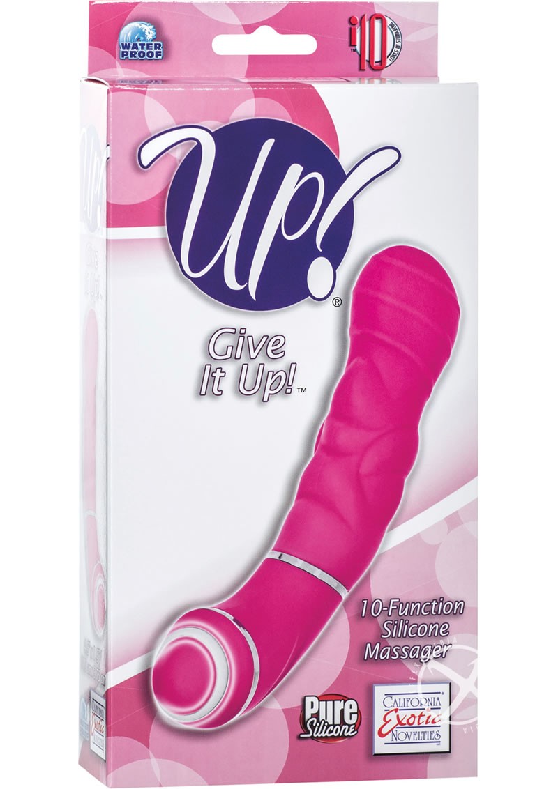 Up Give It Up 10 Function Massager Vibe Pink 4.5 Inch