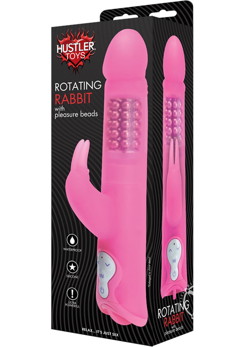Hustler Rotating Beads Rabbit Vibe Pink