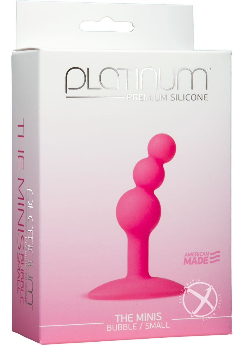 Platinum The Minis Bubble Butt Plug Pink Small 2.7 Inch