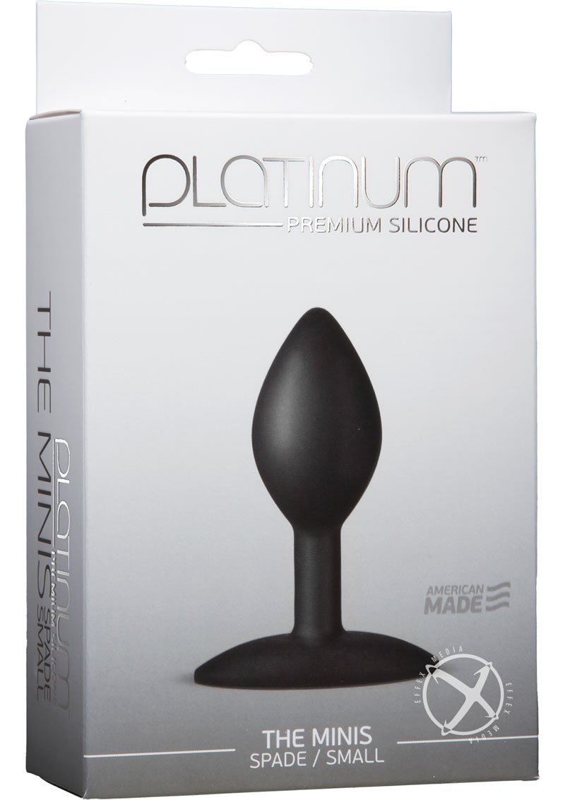 Platinum The Minis Spade Butt Plug Black Small 3 Inch