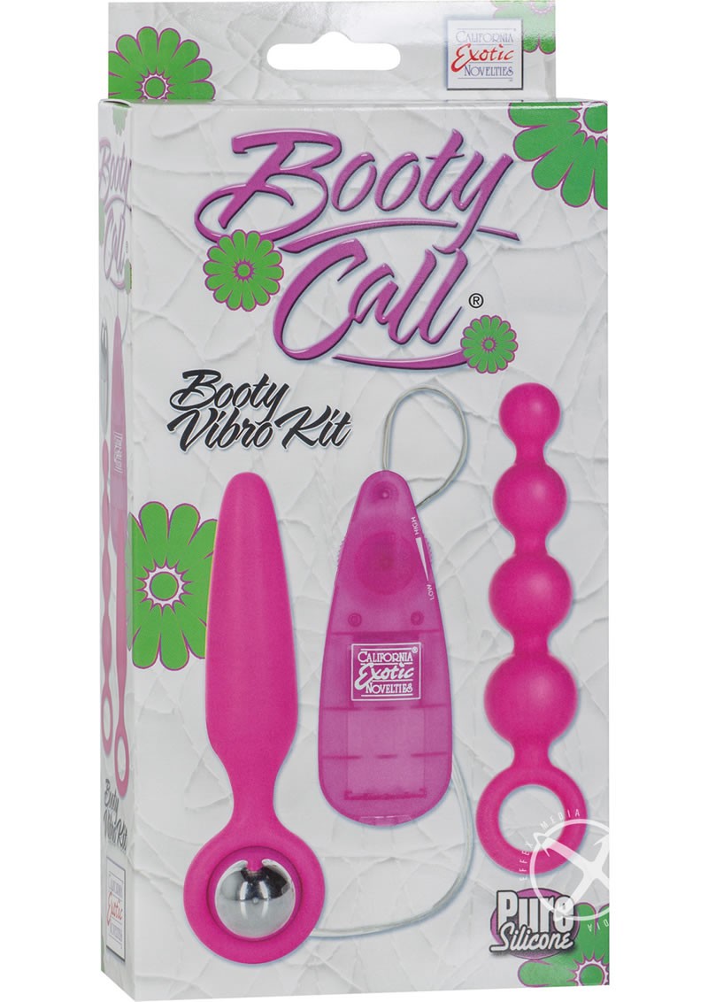 Booty Call Booty Vibro Kit Remote Control Anal Probes Pink 2Each