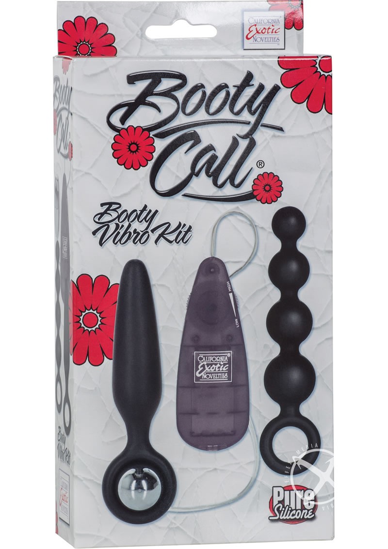 Booty Call Booty Vibro Kit Remote Control Anal Probes Black 2Each