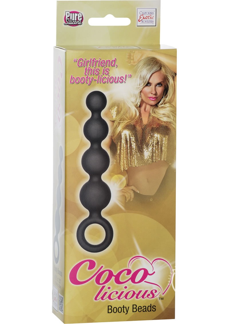 Coco Licious Silicone Booty Beads Black 4.5 Inch