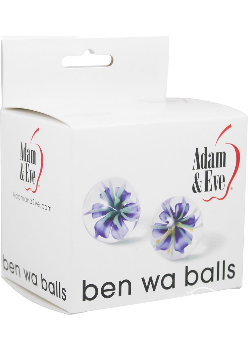 Adam & Eve Glass Ben Wa Balls 1 Inch Diameter 2 Each