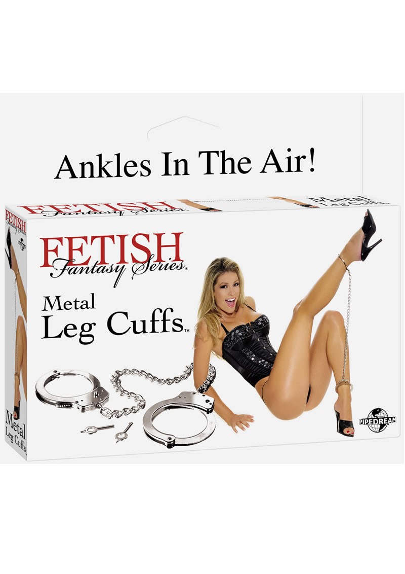 Fetish Fantasy Metal Leg Cuffs Silver