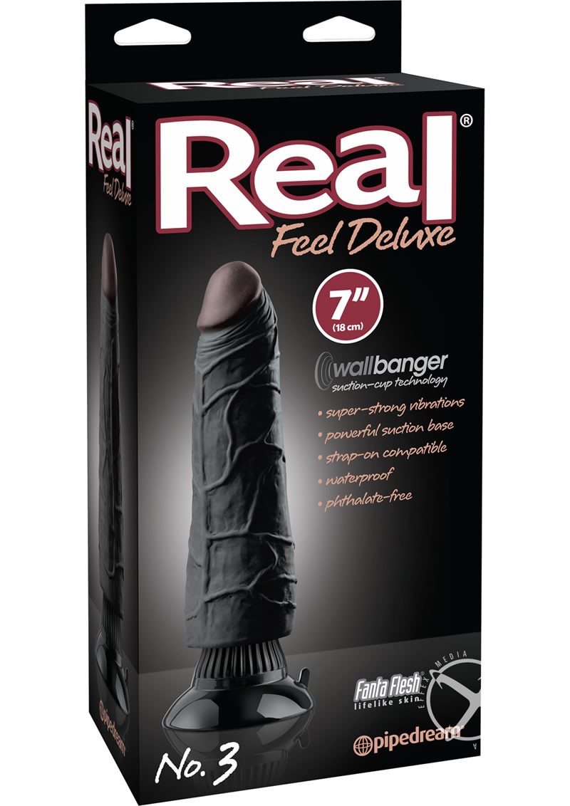 Real Feel Deluxe No 03 Wallbanger Dildo Black 7 Inch