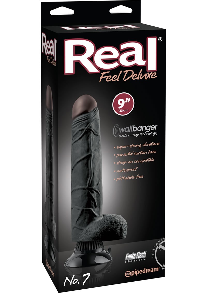 Real Feel Deluxe No 07 Wallbanger Dildo Black 9 Inch