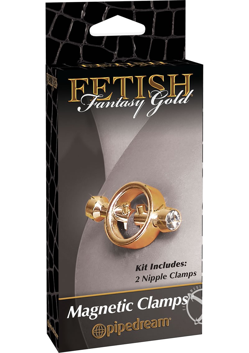 Fetish Fantasy Gold Magnetic Nipple Clamps Gold