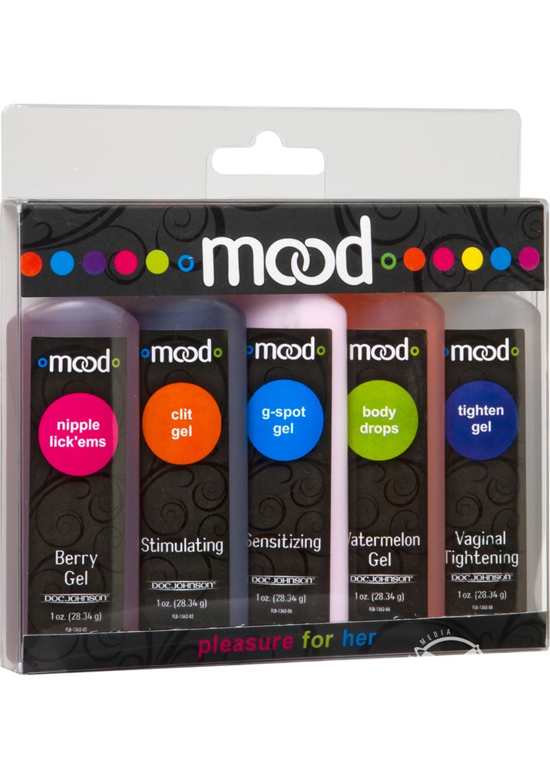 Mood Pleasure For Her Enhancement Gels Assorted Gels 1 oz 5 Each Per Pack