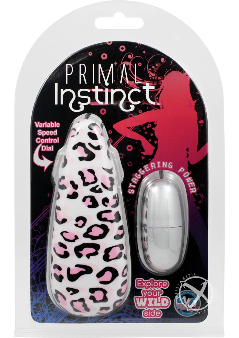 Primal Instinct Remote Control Bullet Leopard Print Pink