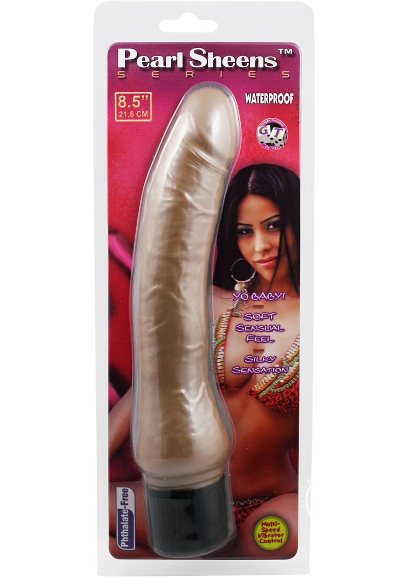 Pearl Sheens Multi Speed Vibrator Waterproof Brown 8.5 Inch