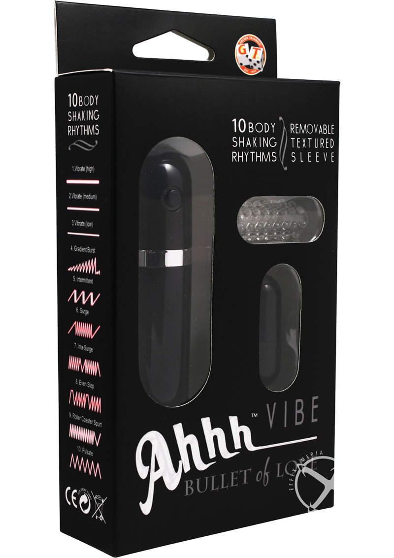 Ahh Vibe Bullet Of Love Remote Control Bullet Black