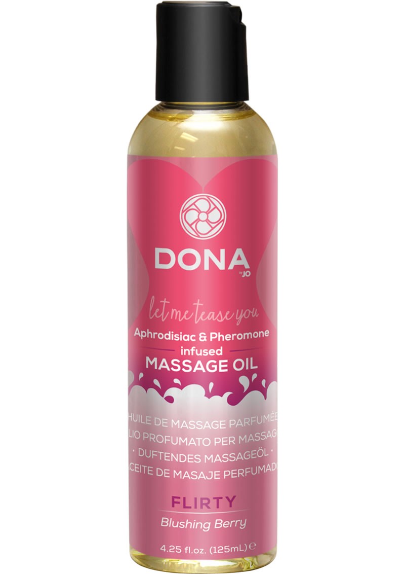 Dona Infused Massage Oil Flirty Blushing Berry 4.25 oz