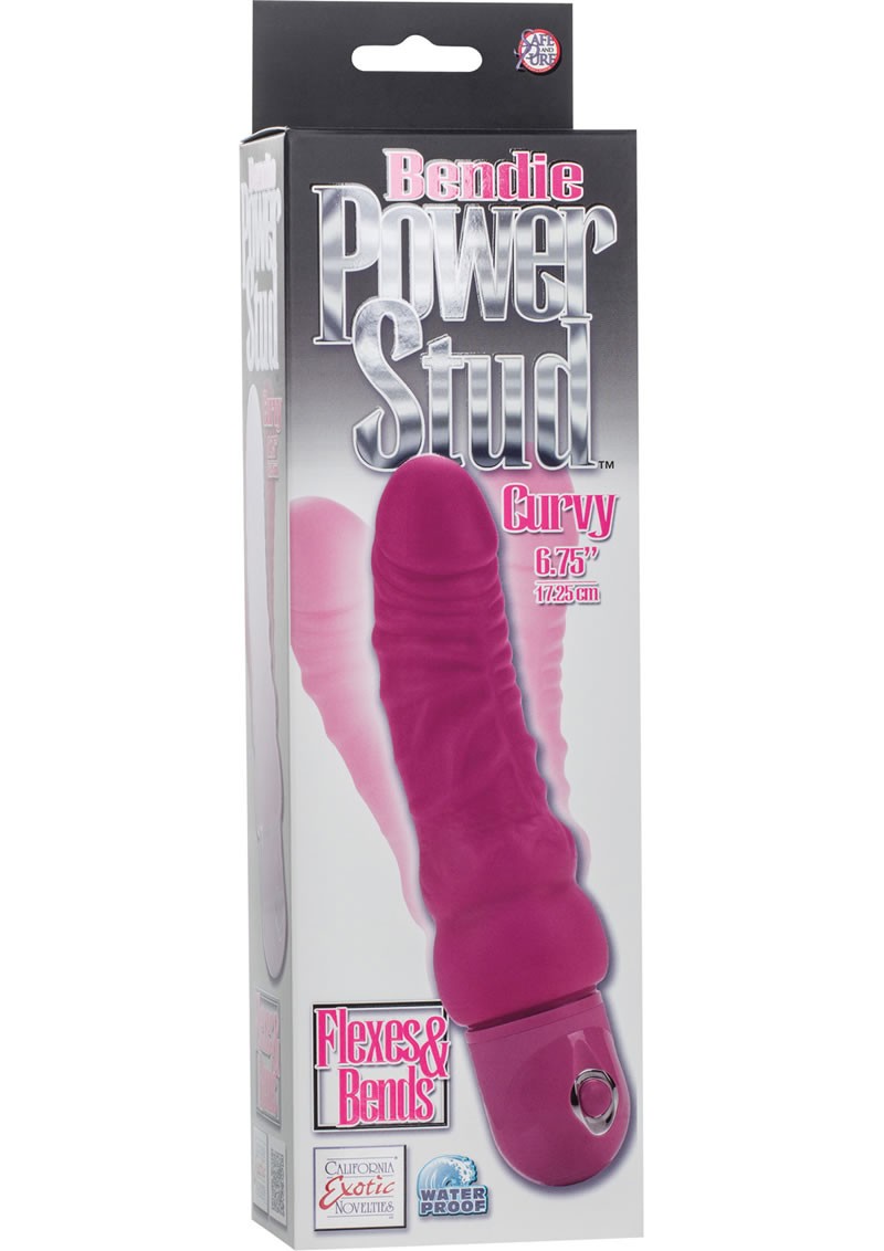 Bendie Power Stud Curvy Dildo Waterproof Pink 6.75 Inch