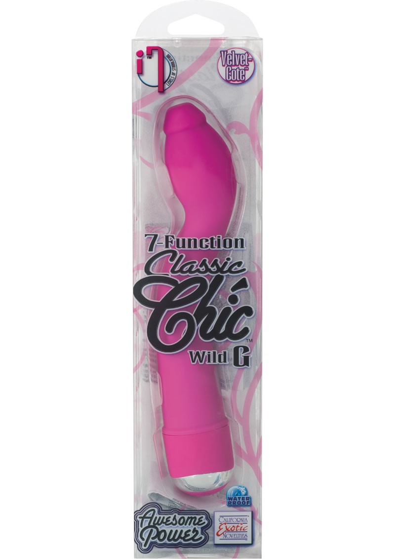 7 Function Classic Chic Wild G Velvet Cote Vibrator Pink 6.25 Inch