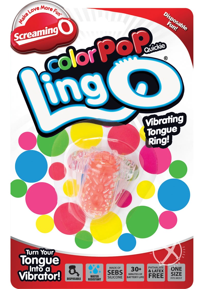 Screaming O Color Pop Quickie Lingo Tongue Ring Orange
