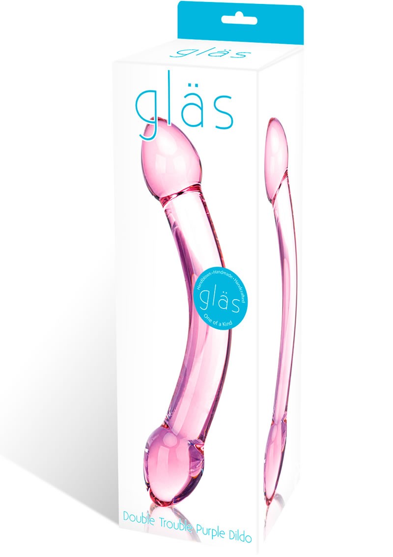 Glas Double Trouble Double Ended Dildo Purple
