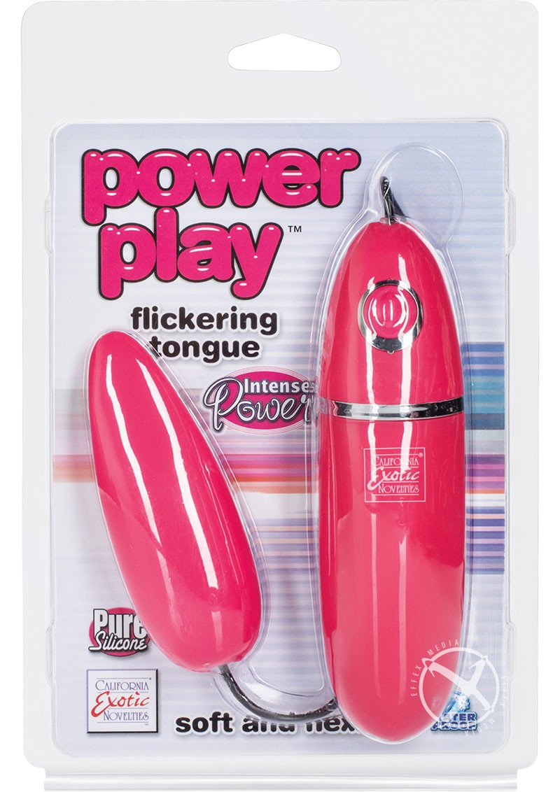 Power Play Flickering Tongue Massager Pink 4 Inch