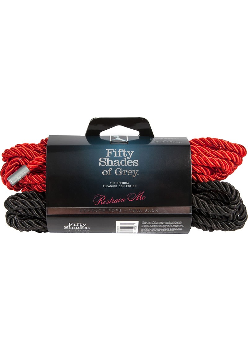 Fifty Shades Of Grey Restrain Me Bondage Rope Twin Pack 16.4 Feet Each Rope