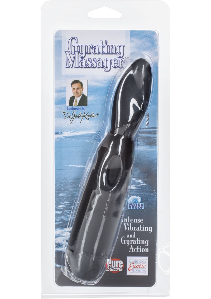 Dr. Kaplan Silicone Gyrating Massager Black 9 Inch