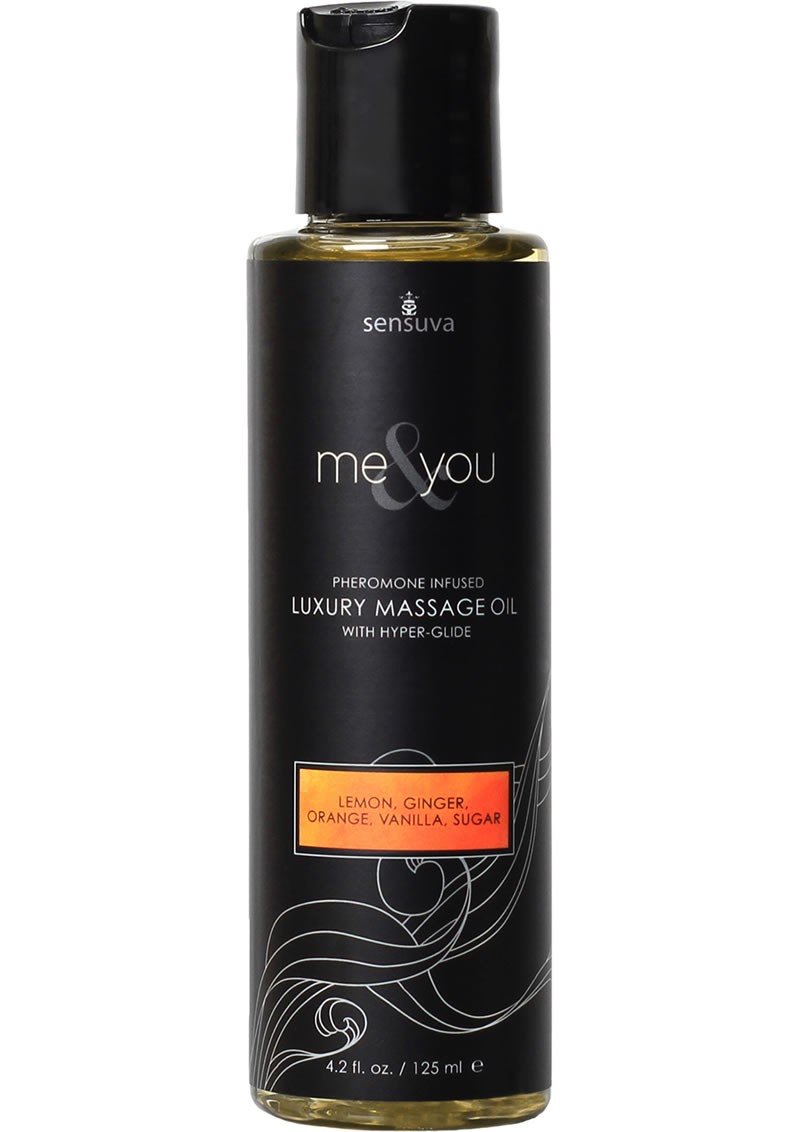 Me & You Luxury Massage Oil Lemon Ginger Orange Vanilla Sugar 4.2 oz