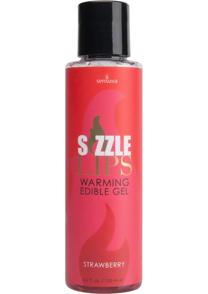 Sizzle Lips Warming Edible Gel Strawberry 4.2 Ounce