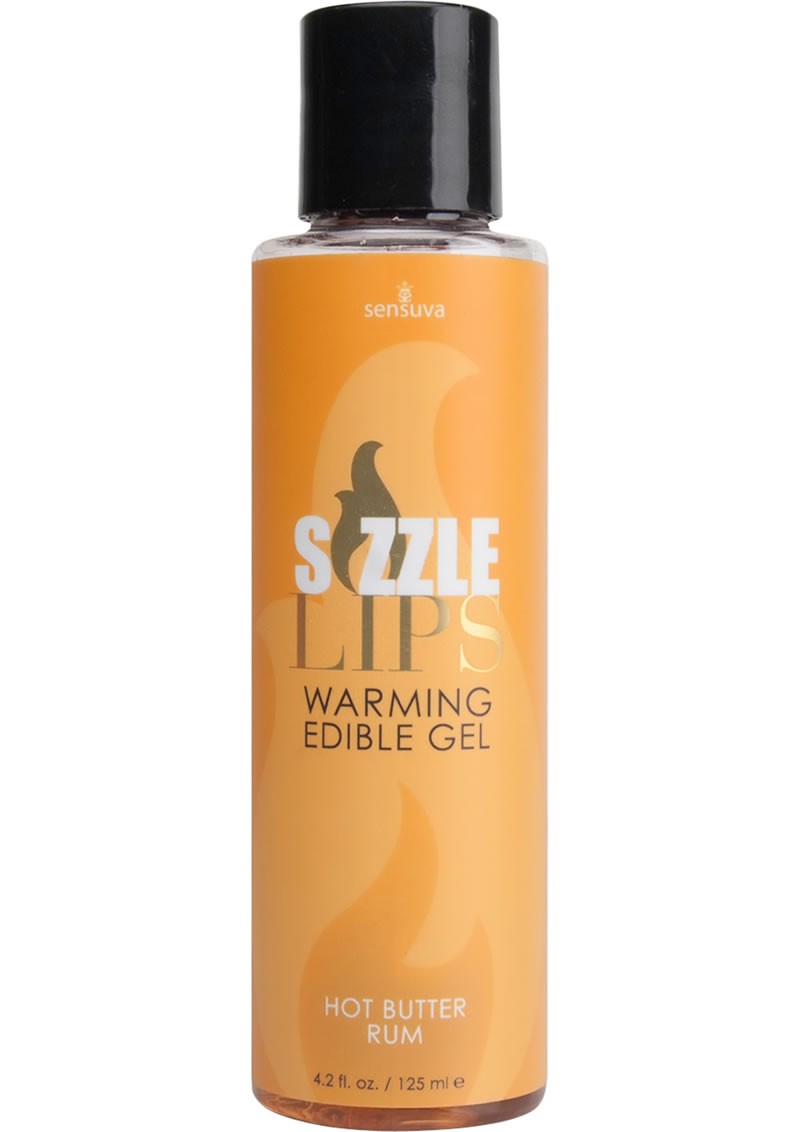 Sizzle Lips Warming Edible Gel Butter Rum 4.2 Ounce
