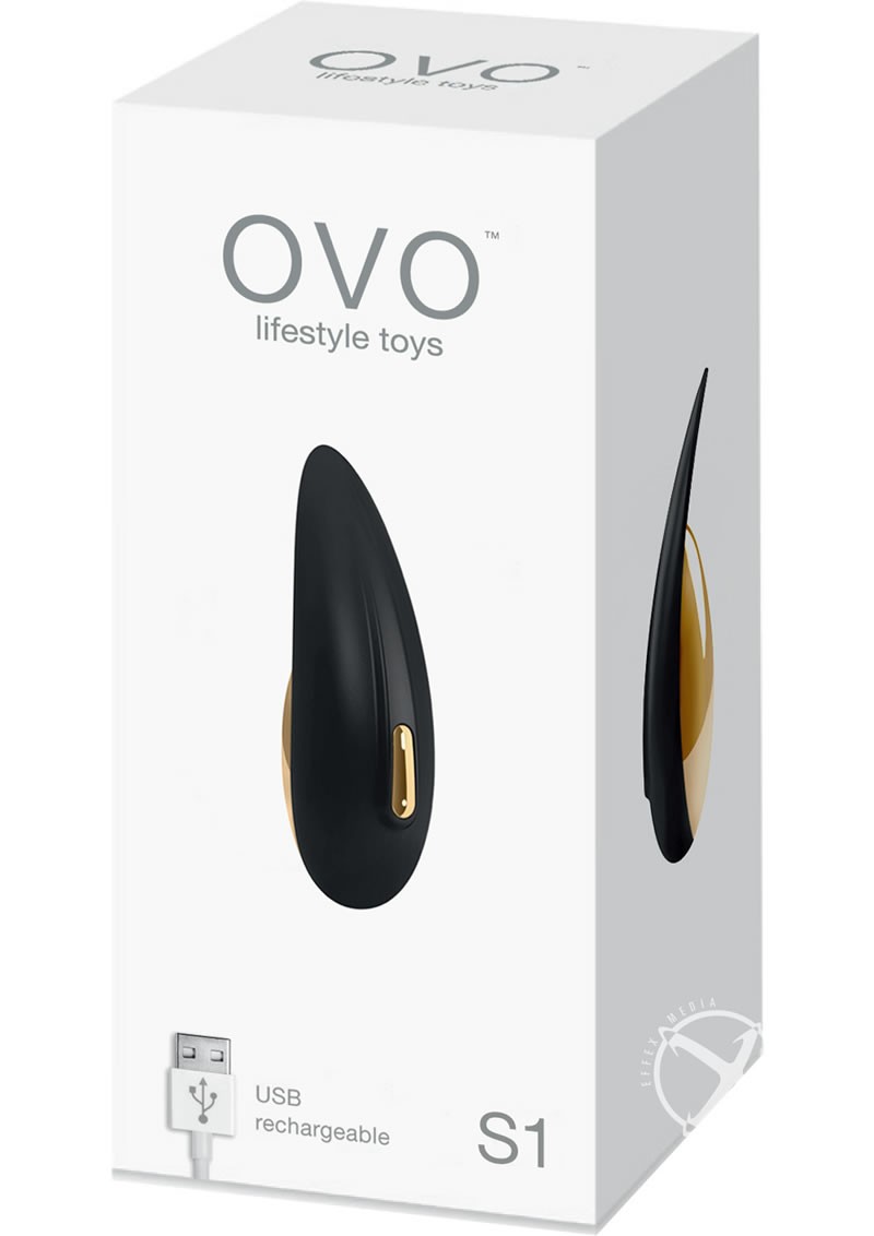 OVO S1 Rechargeable Lay On Massager Black & Gold