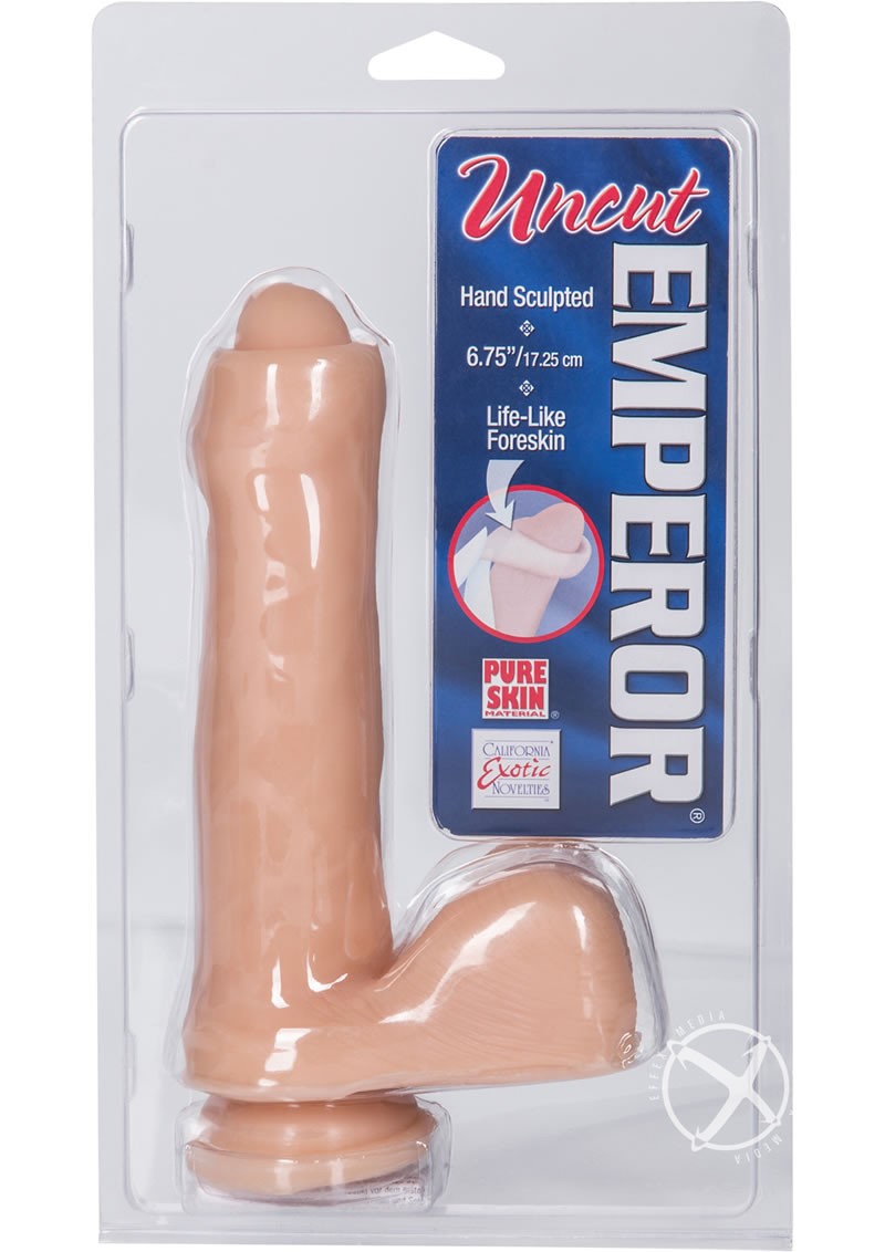 Uncut Emperor Realistic Dildo Ivory 6.75 Inch