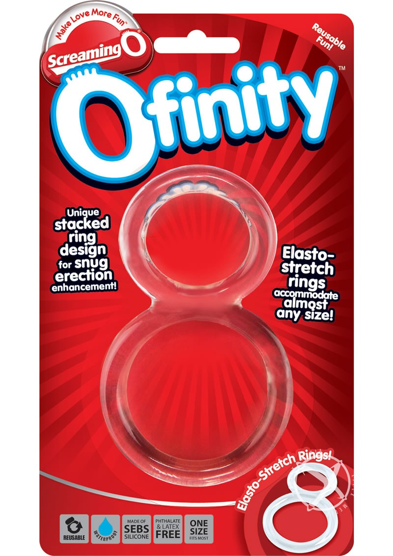 Ofinity Super Stretchy Double Cockring Clear