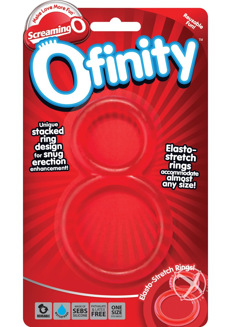Ofinity Super Stretchy Double Cockring Red