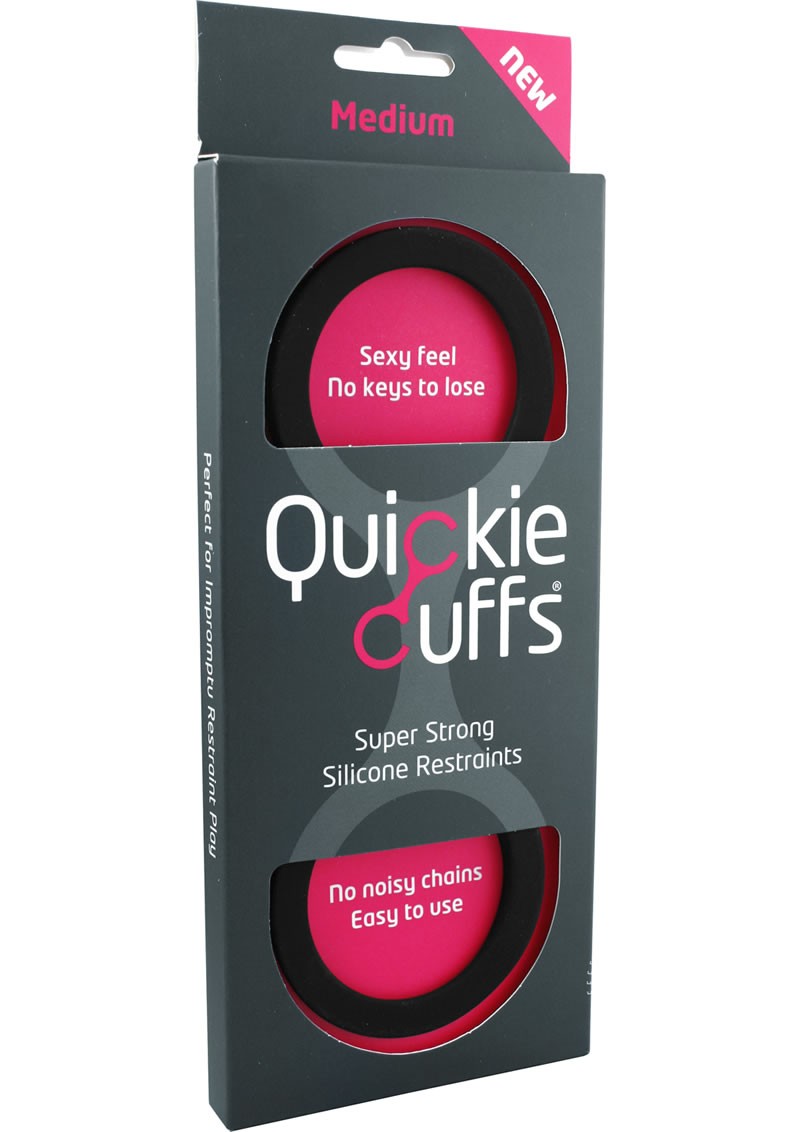 Quickie Cuffs Silicone Restraints Medium Black