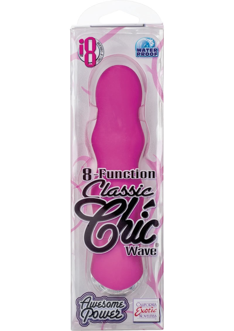 8 Function Classic Chic Wave Vibrator Pink 4.25 Inch