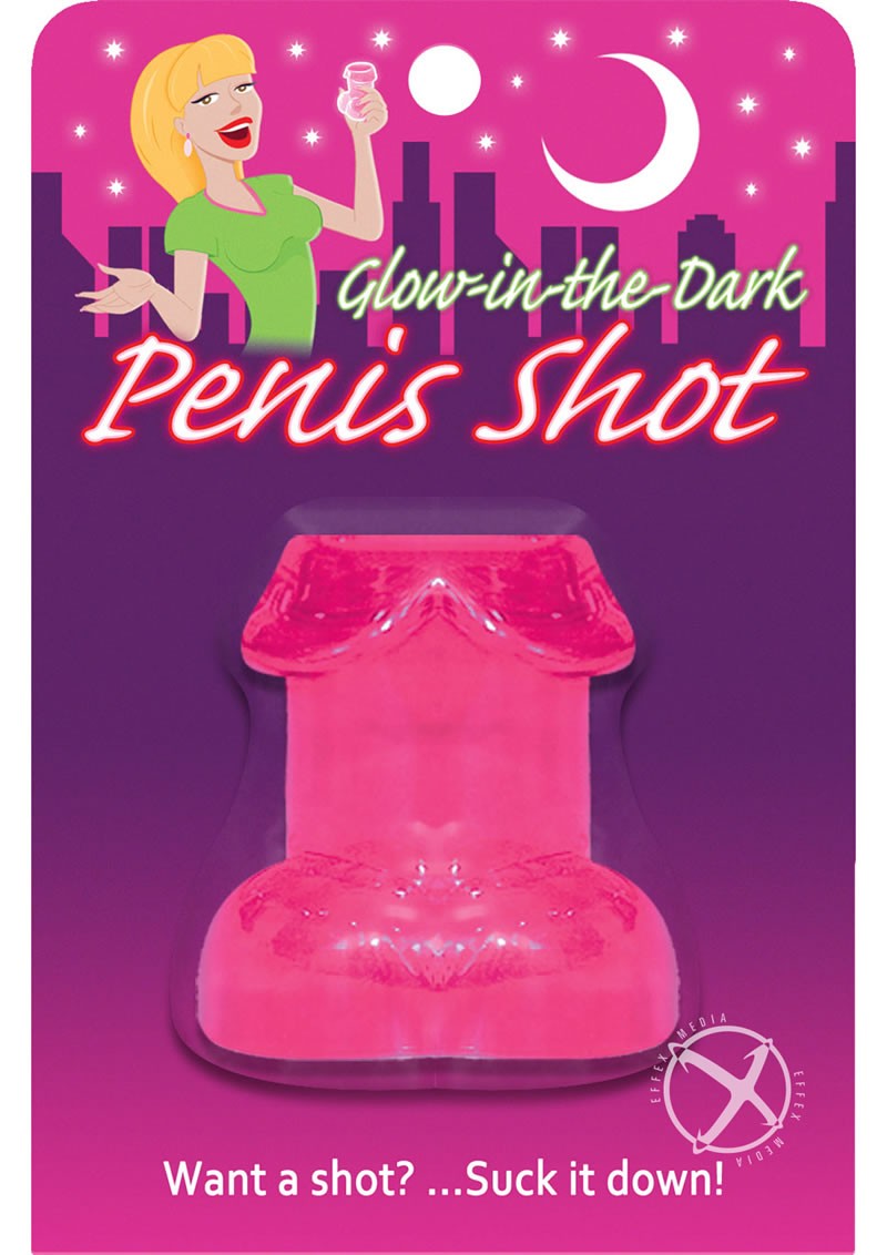 Glow In The Dark Penis Shot Glass Pink