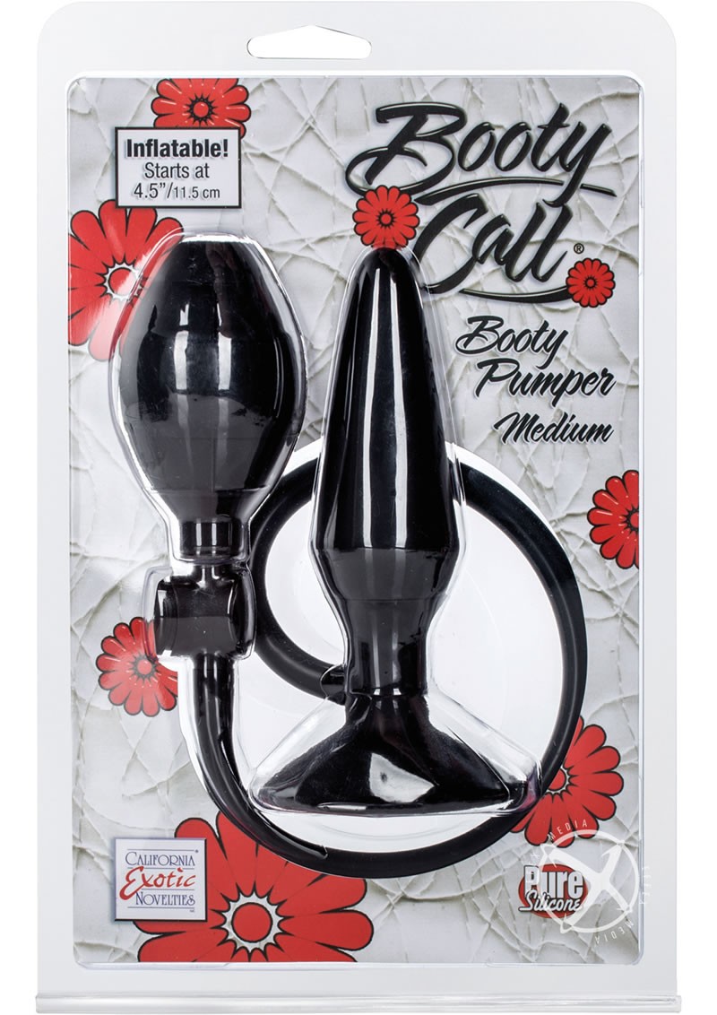 Booty Call Booty Pumper Inflatable Anal Plug Medium Black