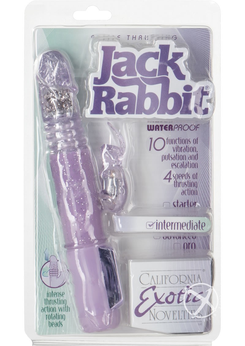 Petite Thrusting Jack Rabbit Dual Vibe Purple 5 Inch
