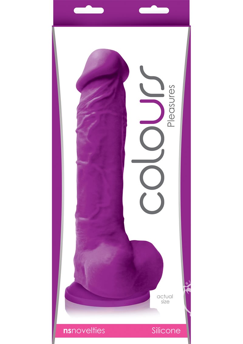 Colours Pleasures Silicone Dong Purple 8 Inch