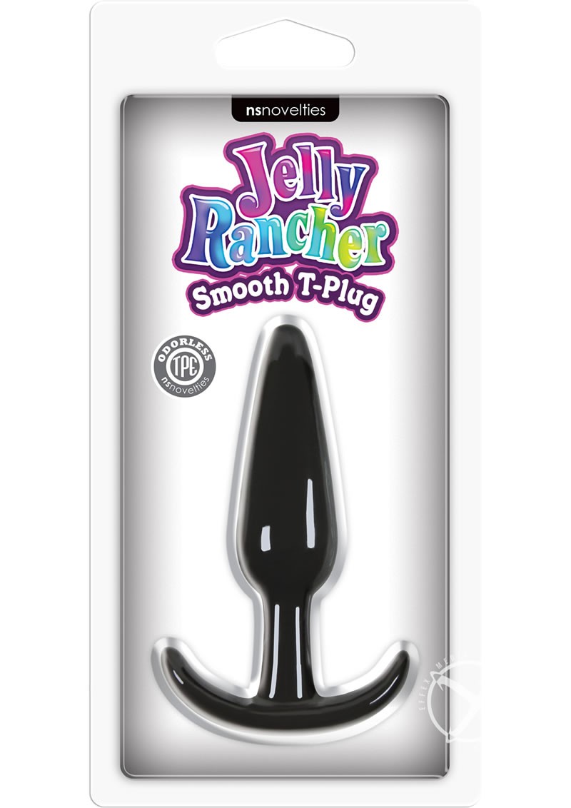 Jelly Rancher Smooth T-Plug Black Small