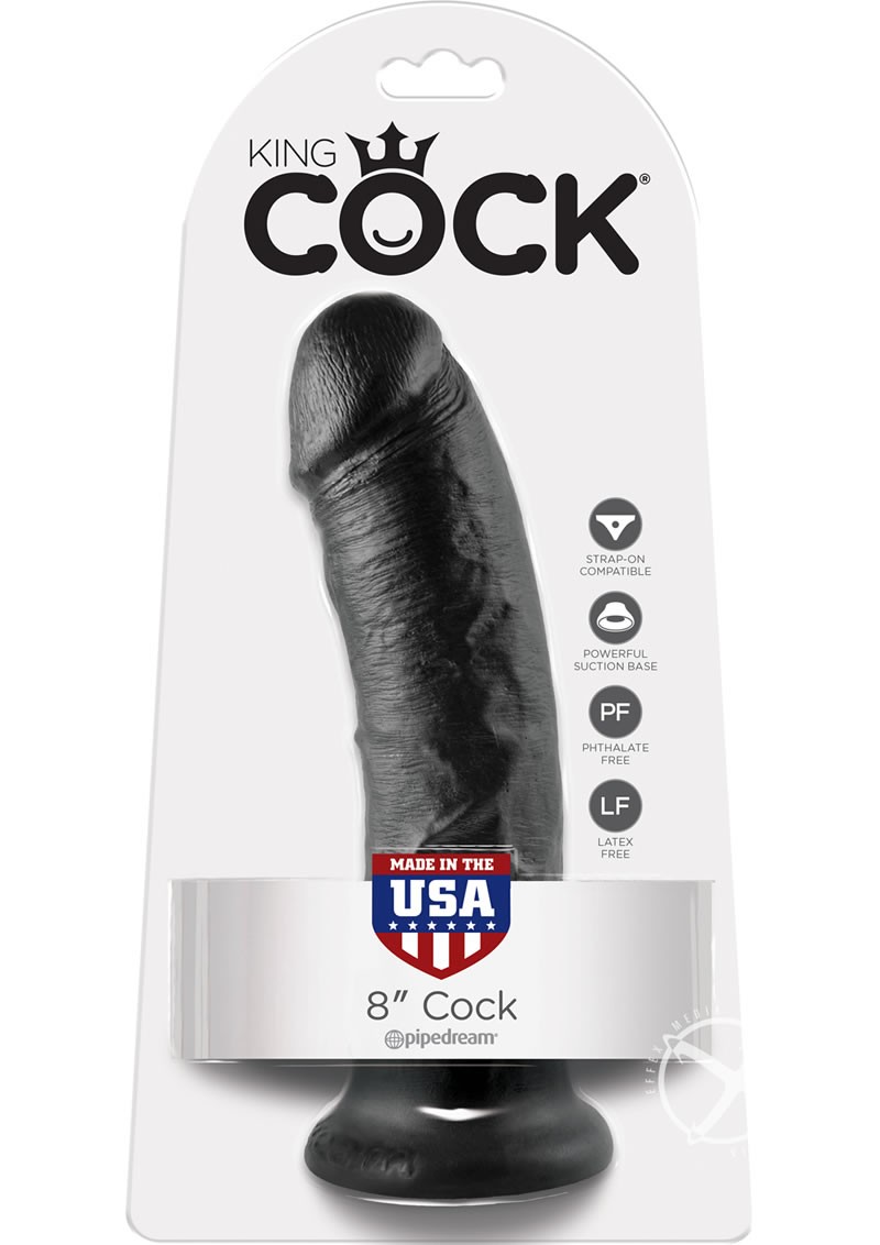 King Cock 8 Dildo Black