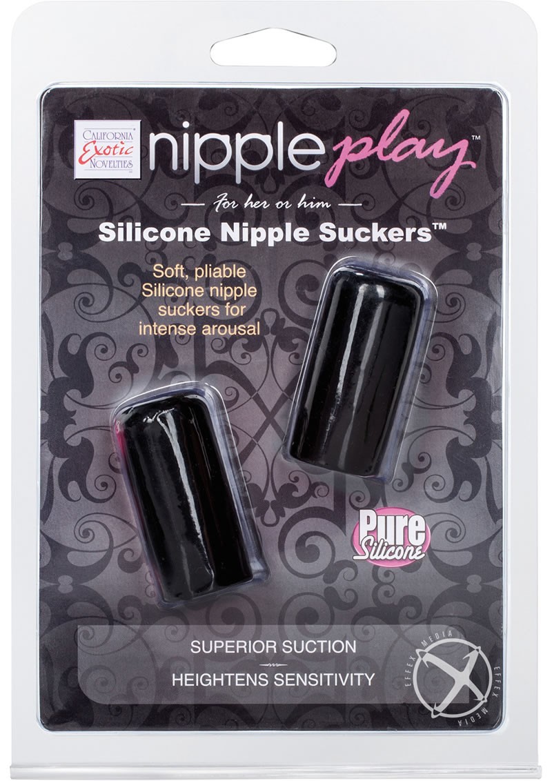 Nipple Play Silicone Nipple Suckers Black