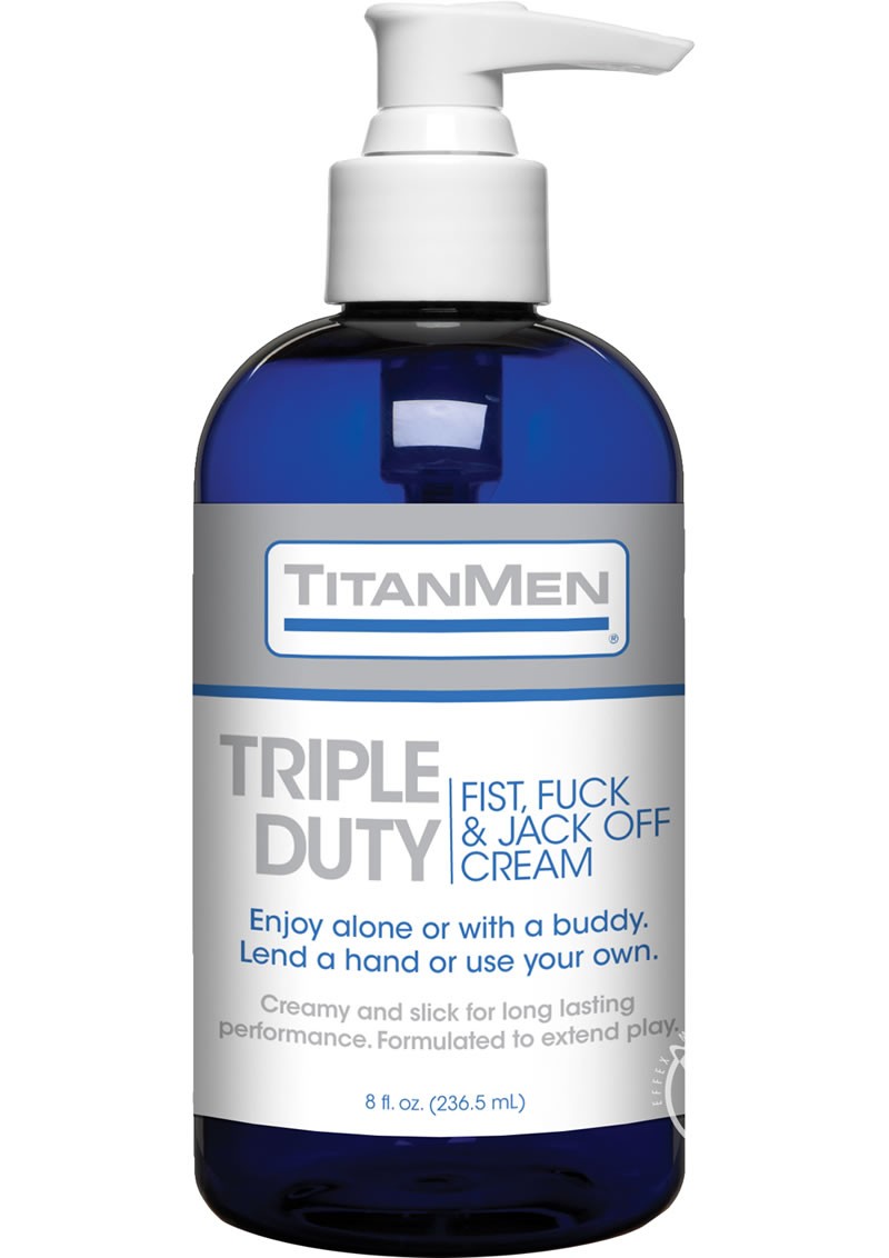 TitanMen Triple Duty Fist, Fuck & Jack Off Cream 8 oz Pump